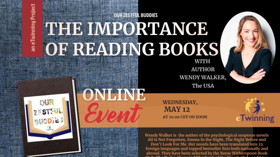 Amerikalı yazar Wendy Walker ile 'Okumanın Önemi' konulu çevrimiçi toplantı ve öğrencimiz Tuna Şeşen'in başarısı
